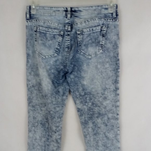 Wallflower Blue White Washed Jeans Size 7 - Picture 4 of 11